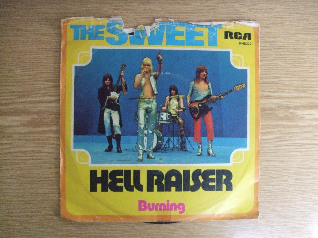 THE SWEET     HELL RAISER / BURNING, Cd's en Dvd's, 7 inch, Single, Ophalen of Verzenden, Rock en Metal
