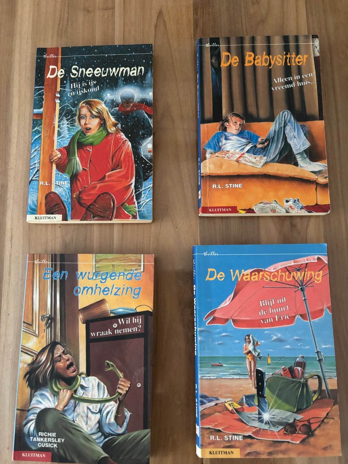 4 R.L. Stine en Richie Tankersley Cusick thrillers, Ophalen, Gelezen, Wereld overig