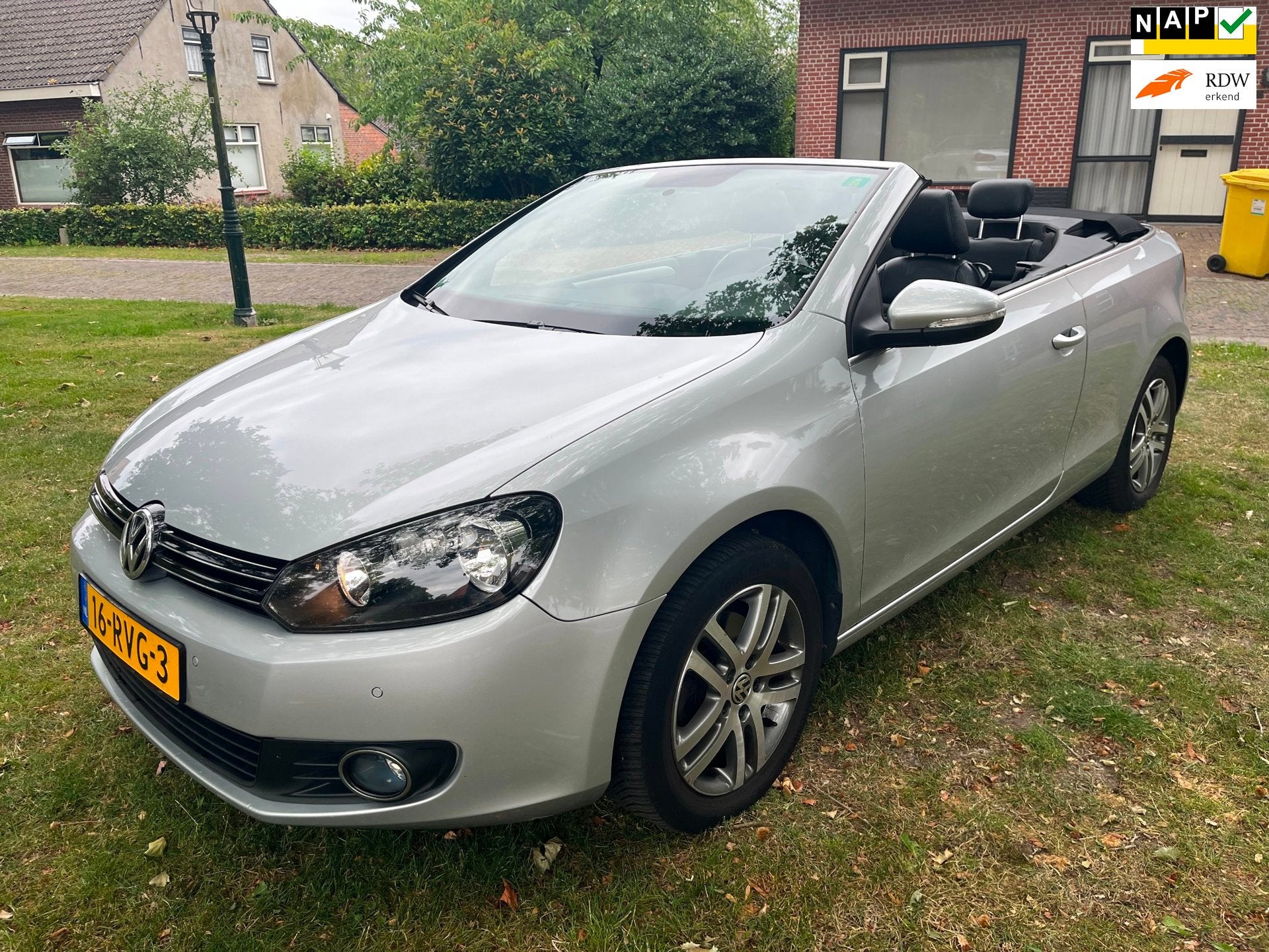 Volkswagen Golf Cabriolet 1.2 TSI ORG NL / AC / LEDER / LM, Auto's, Voorwielaandrijving, Euro 5, Traction-control, Zwart