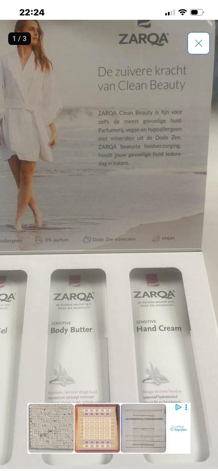 Lichaamsverzorgingsset Zarqa Clean Beauty, Ophalen of Verzenden, Nieuw, Bodylotion, Crème of Olie