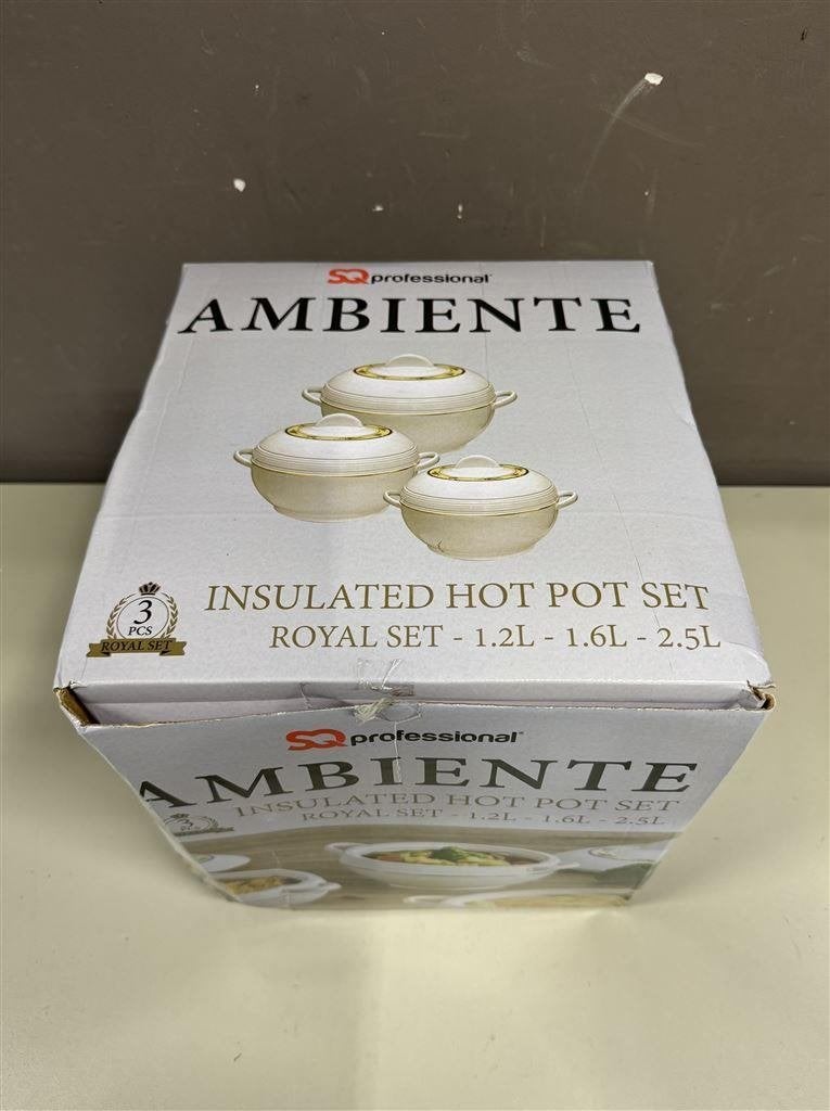 Ambiente - insulated hot pot set 1.2 - 1.6 - 2.5 liter, Huis en Inrichting, Keuken | Keukenbenodigdheden, Nieuw, Ophalen of Verzenden