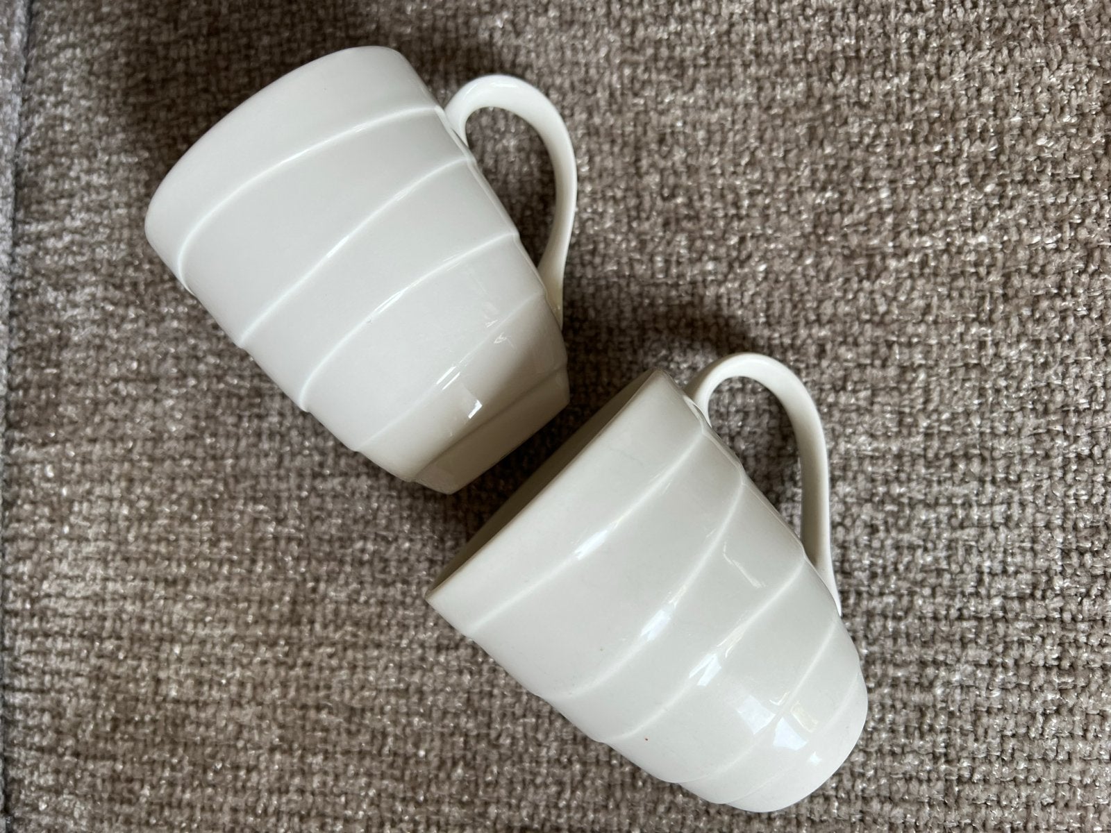Jamie Oliver senseo/ espresso Mokken - Set van 2 - Wit, Overige typen, Ophalen of Verzenden, Zo goed als nieuw, Steen/keramiek