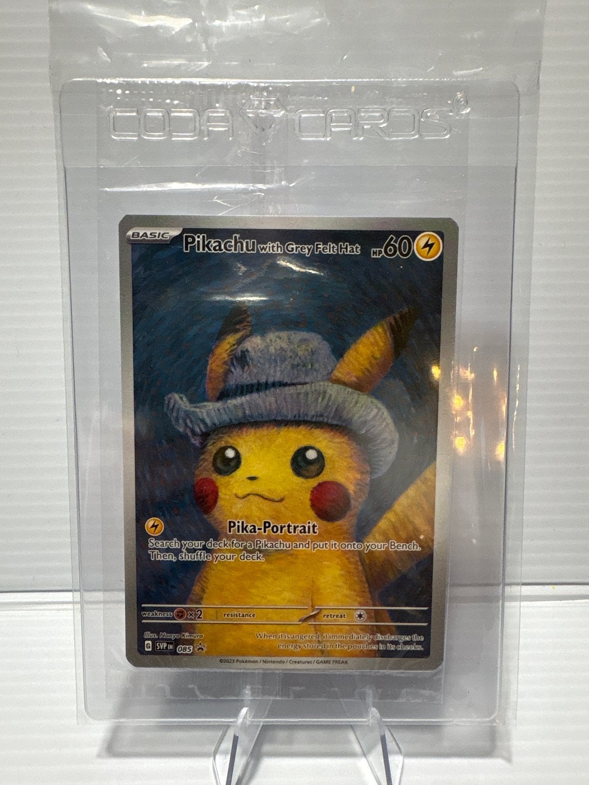 Pikachu with grey felt hat 085 Black Star Promo Sealed, Ophalen of Verzenden, Nieuw, Losse kaart