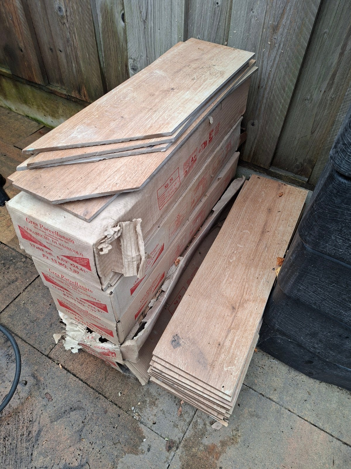 Keramische vloertegels houtlook - 6 m², Doe-het-zelf en Verbouw, Tegels, Ophalen, 60 cm of meer, Gebruikt, Keramiek