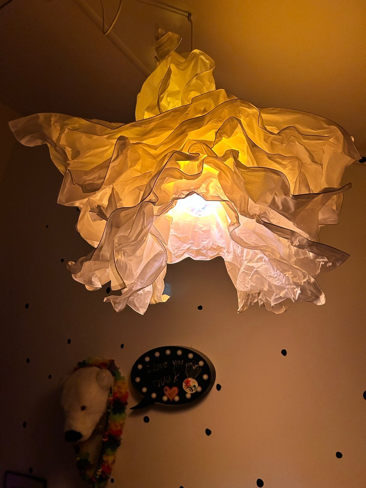 Ikea Wolkenlamp / Plafondlamp - Sfeervolle Verlichting, Huis en Inrichting, Ophalen of Verzenden, Zo goed als nieuw, Kunststof