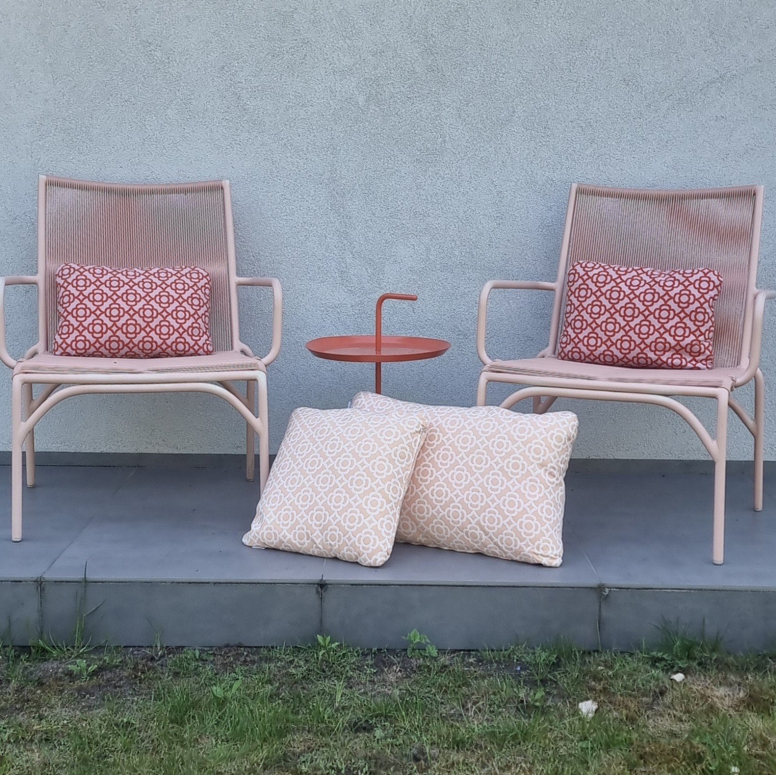 Max & Luuk lounge stoelen fermob kussens, Tuin en Terras, Ophalen, Gebruikt, Aluminium, Stapelbaar
