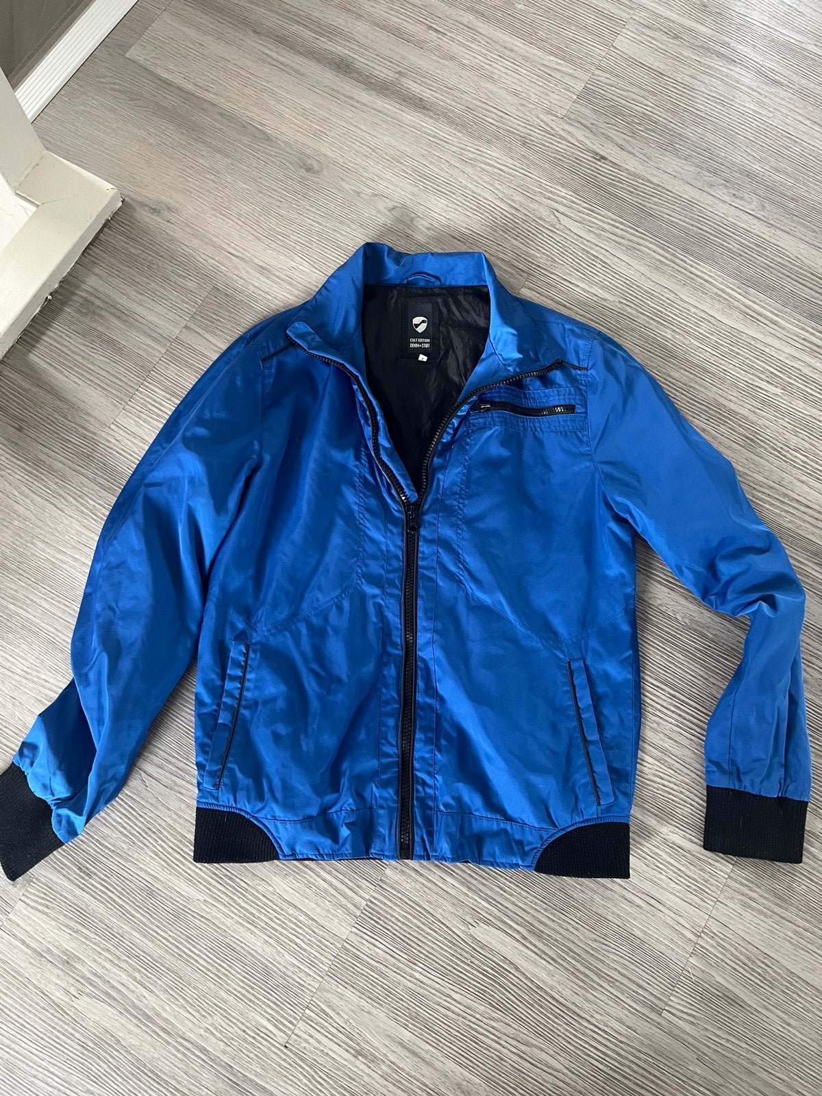 Kobalt blauwe jas maat L merk Cult Edition, Ophalen of Verzenden, Zo goed als nieuw, Maat 52/54 (L), Blauw