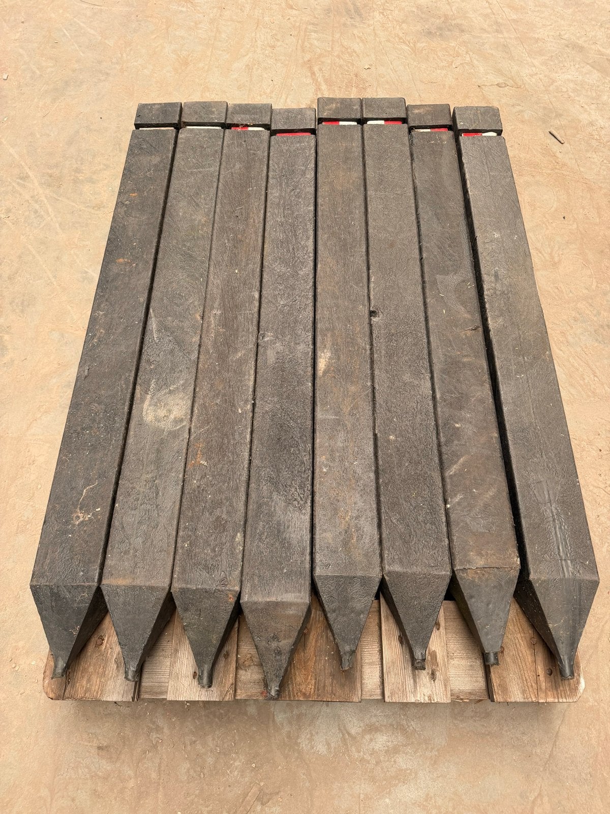 Diamantkop palen 10x10x120cm - Duurzaam & Onderhouds, Tuin en Terras, Palen, Balken en Planken, Ophalen, Gebruikt, Minder dan 180 cm