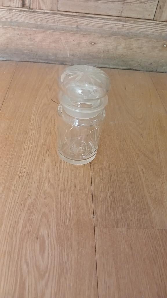 Oude kristallen zuurpot, Antiek en Kunst, Antiek | Glas en Kristal, Ophalen of Verzenden