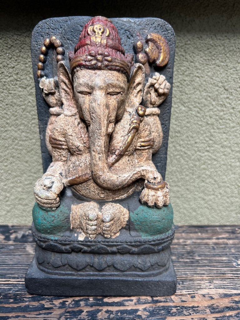 Ganesha boeddha olifant, Huis en Inrichting, Woonaccessoires | Boeddhabeelden, Verburgt Vintage, Gebruikt, 20 cm, Ophalen of Verzenden