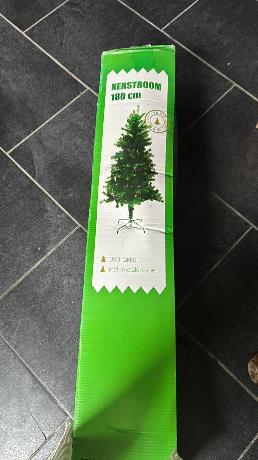 kunst kerstboom met ballen en verlichting, Ophalen of Verzenden