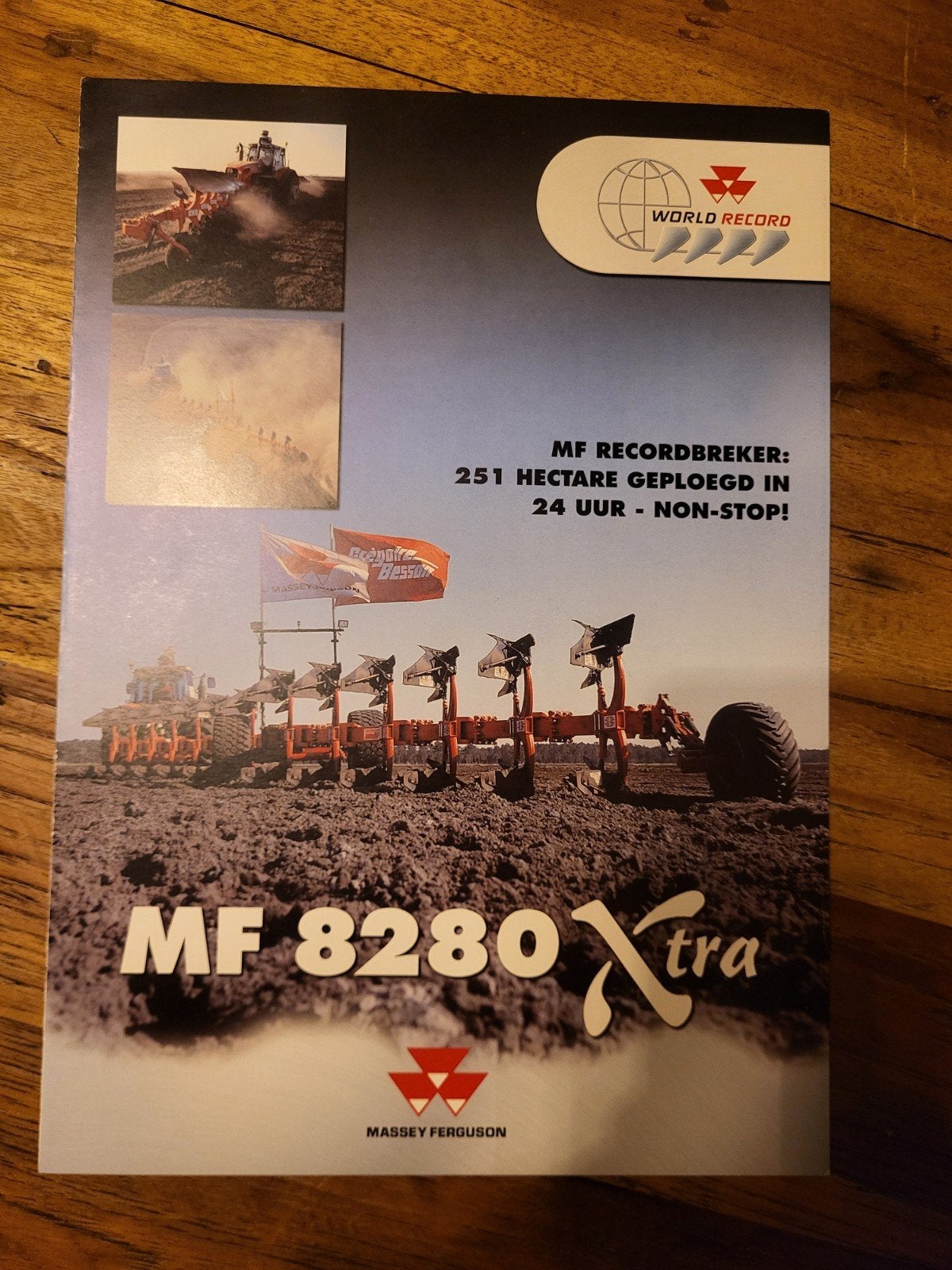 tractor folder Massey Ferguson 8280 Xtra record ploeger, Ophalen of Verzenden
