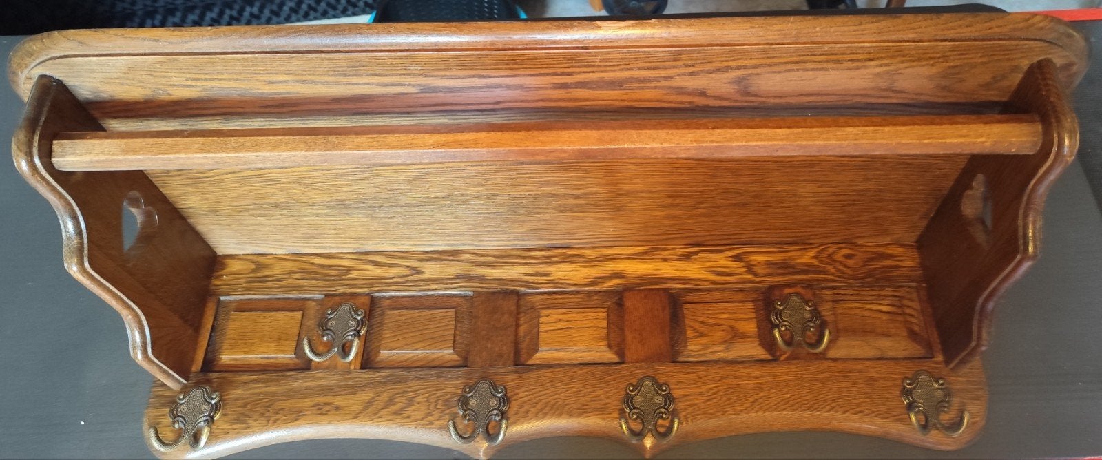 kapstok donker eiken., Gebruikt, Minder dan 100 cm, Hout, Ophalen