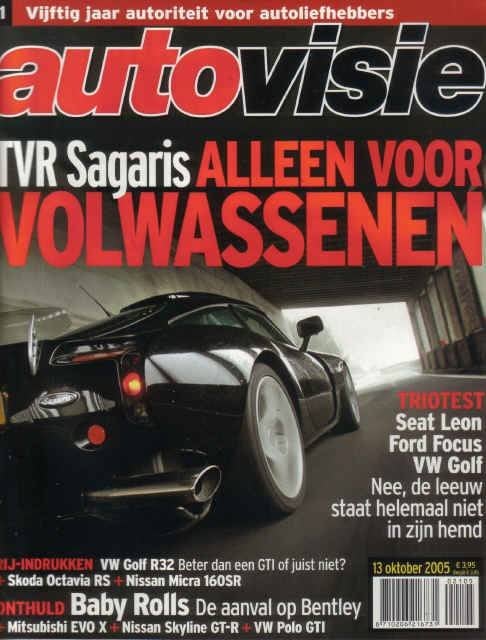 Autovisie 21 2005: Lotus Elise - TVR Sagaris - Seat Leon FSI, Ophalen of Verzenden, Gelezen, Algemeen
