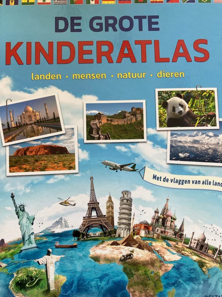 De Grote Kinderatlas: Landen, Mensen, Natuur, Dieren, Boeken, Overige atlassen, 2000 tot heden, Ophalen of Verzenden, Zo goed als nieuw