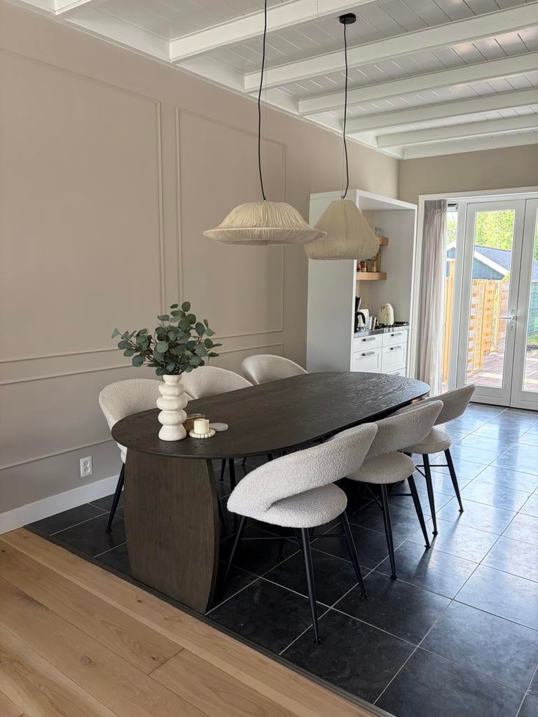 Goossens eettafel 240x100 cm, Ophalen, Japandi, Gebruikt, Eikenhout