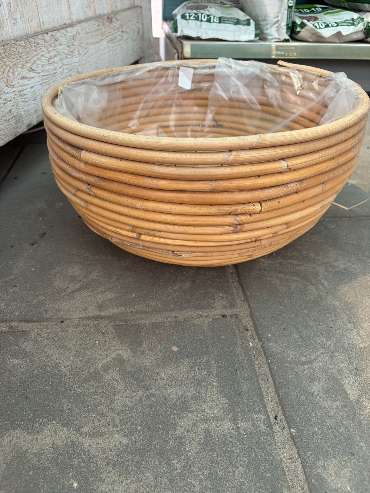 Rieten manden partij, Ophalen, Kunststof, Minder dan 30 cm, Rond