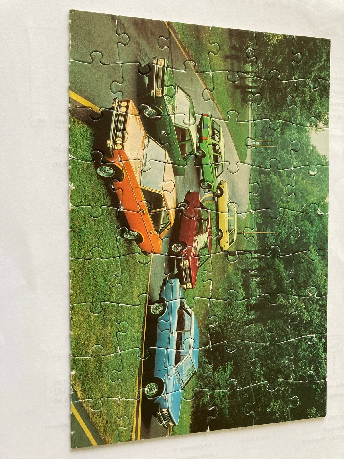 Vintage auto puzzel - 54 stukjes, Ophalen of Verzenden, Gelezen, Algemeen