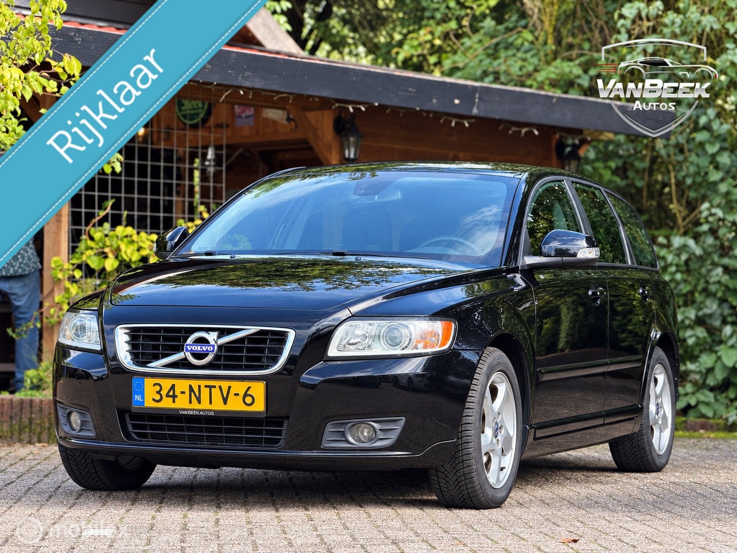 Volvo V50 2.0 Compleet Onderhouden | Apk | Navi | Climate, 4 cilinders, Zwart, Origineel Nederlands, 1279 kg