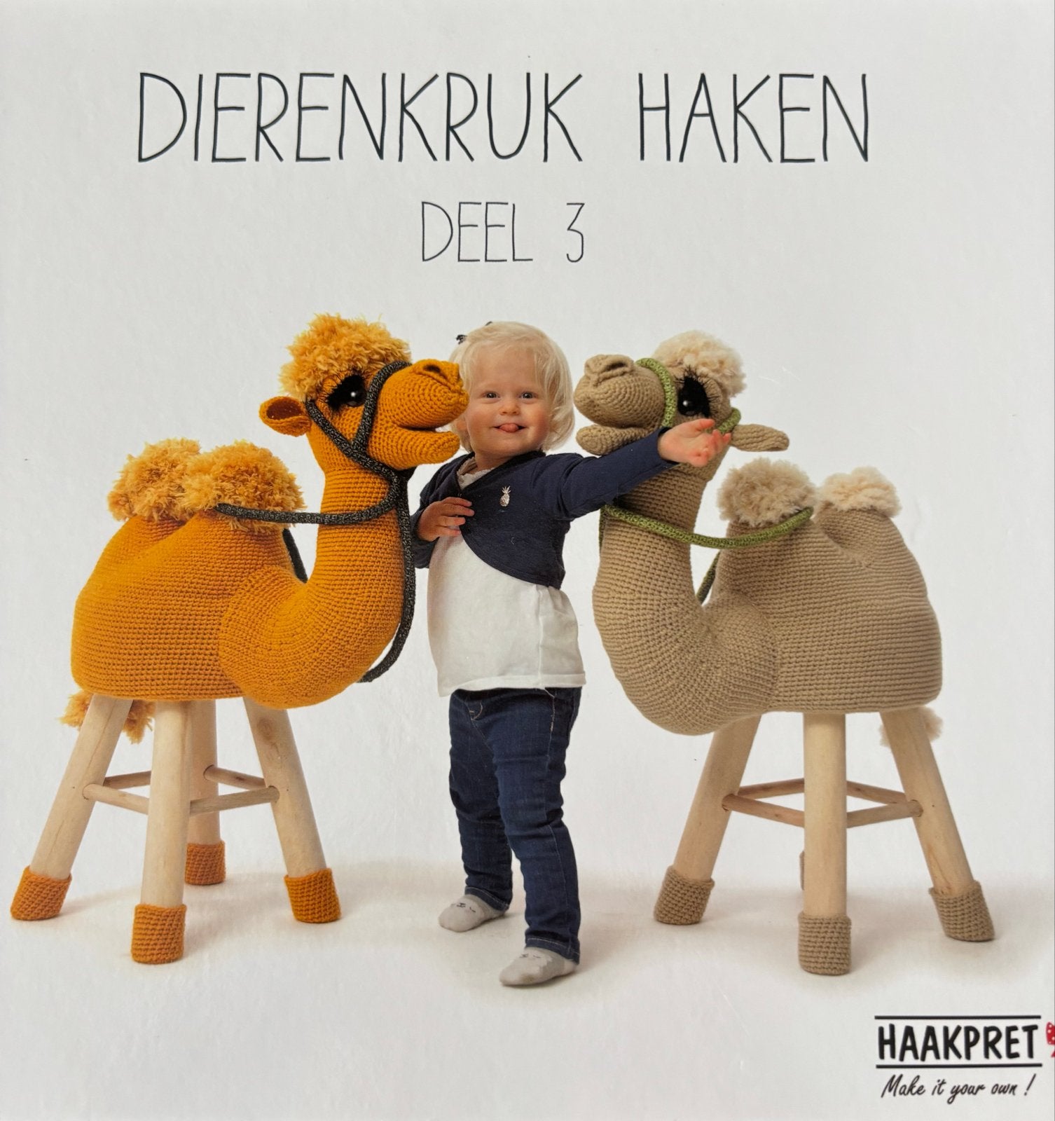 Dierenkruk Haken Deel 3 - Haakpatronen voor Kinderkrukjes, Hobby en Vrije tijd, Breien en Haken, Ophalen of Verzenden, Nieuw