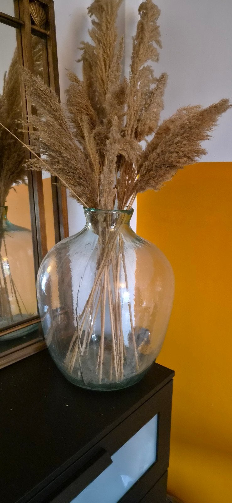 Grote glazen vaas, Huis en Inrichting, Ophalen, Zo goed als nieuw, Transparant, Glas
