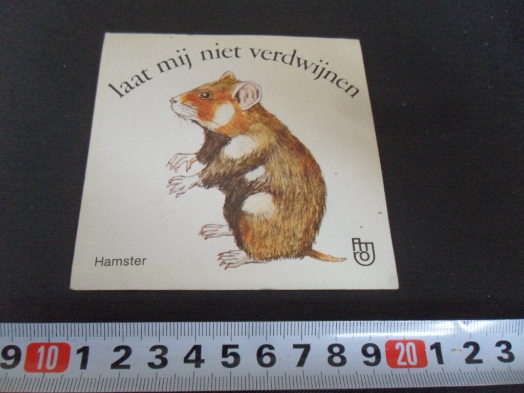 sticker AMROBANK Laat mij niet verdwijnen  HAMSTER, Ophalen of Verzenden, Zo goed als nieuw