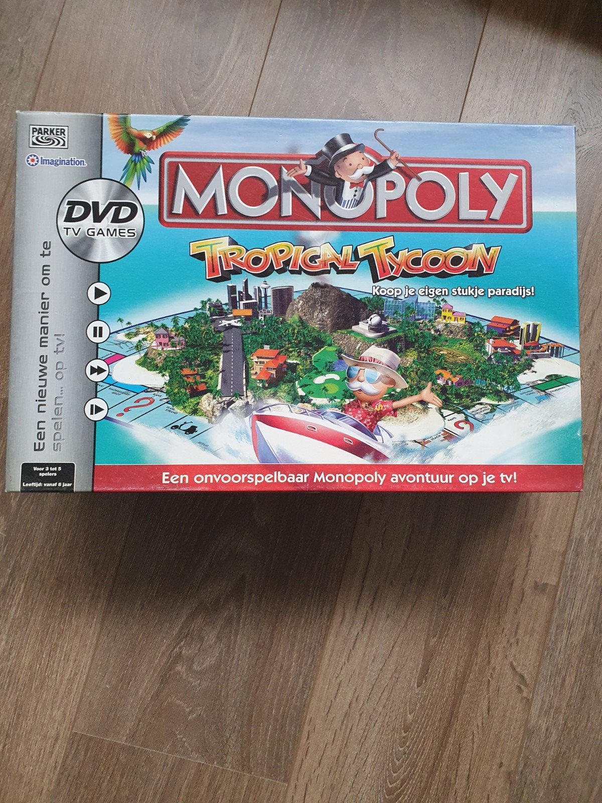 Monopoly Tropical Tycoon DVD TV Games - Koop je paradijs!, Hobby en Vrije tijd, Drie of vier spelers, Ophalen, Gebruikt, Parker