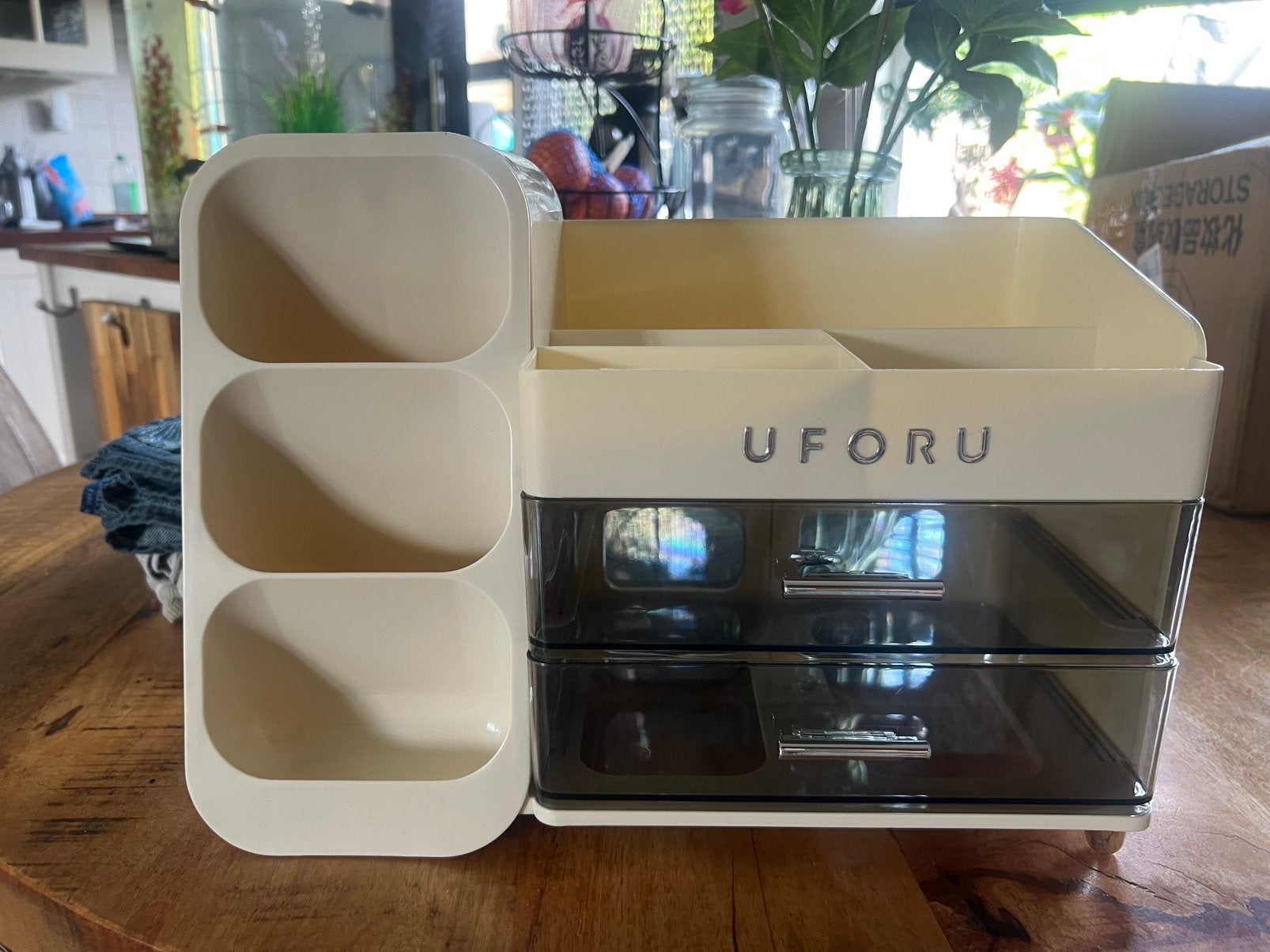 Make-up organizer 2 stuks  creme kleur, Ophalen