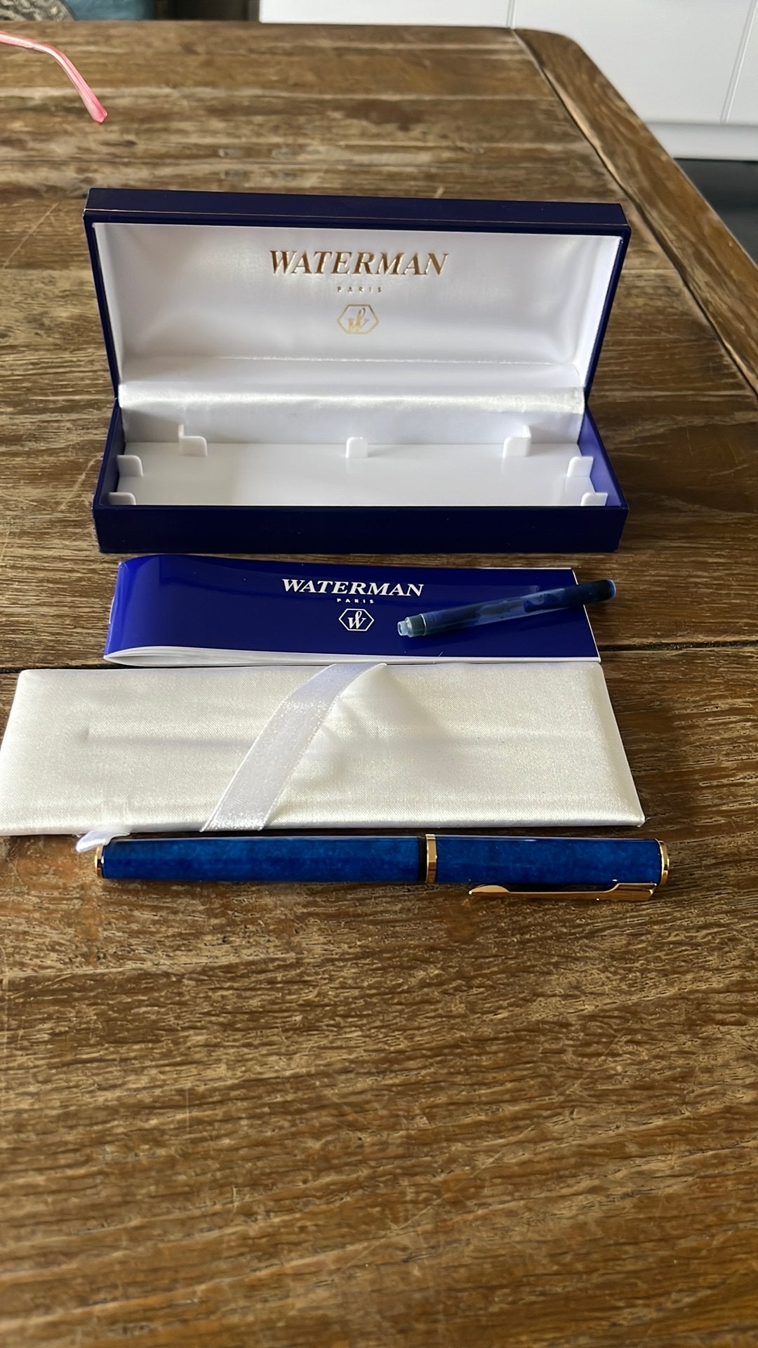 Waterman vulpen met boekje in originele doosje, Verzamelen, Ophalen of Verzenden, Zo goed als nieuw, Vulpen, Waterman
