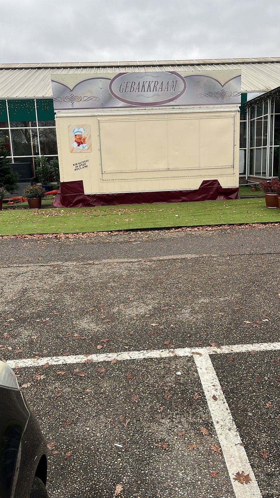 Oliebollenkraam te koop, Ophalen