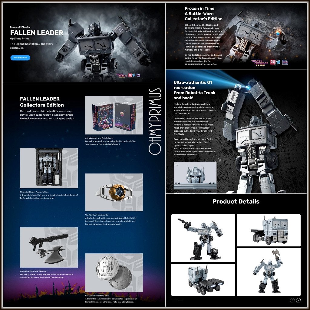[Pre-order] Hasbro X Robosen - Fallen Leader Optimus Prime, Verzenden, Nieuw