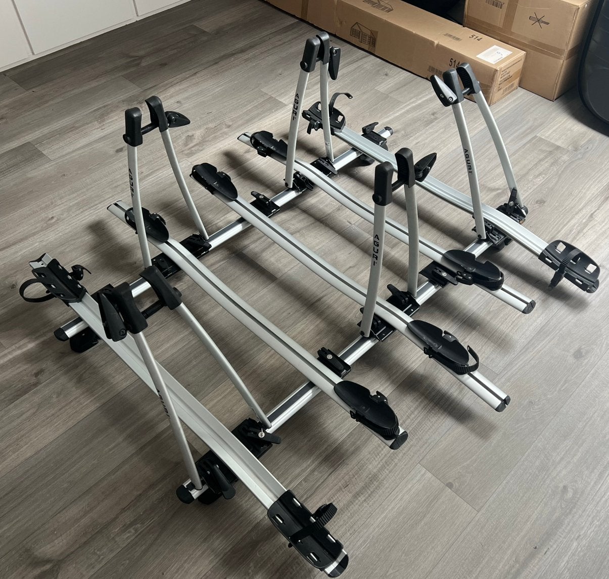 Aguri Silver 2&3 Fietsendragers + Menabo XXL Basisdakdragers, Auto diversen, Fietsendragers, Ophalen, Dakdrager