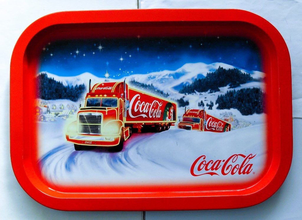 Coca Cola Kerst Dienblad Coca-Cola, Ophalen of Verzenden, Zo goed als nieuw, Gebruiksvoorwerp