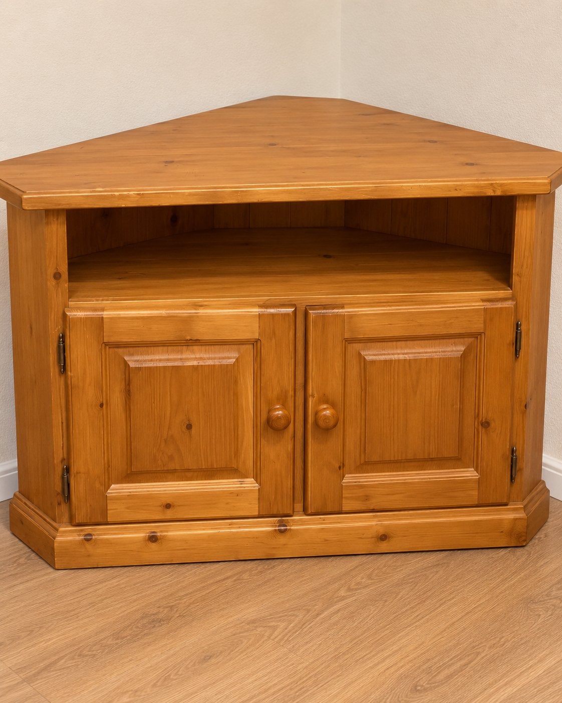 Grenen TV-kast met 2 deurtjes – massief hout, Huis en Inrichting, Ophalen, 100 tot 150 cm, Minder dan 100 cm, Grenenhout