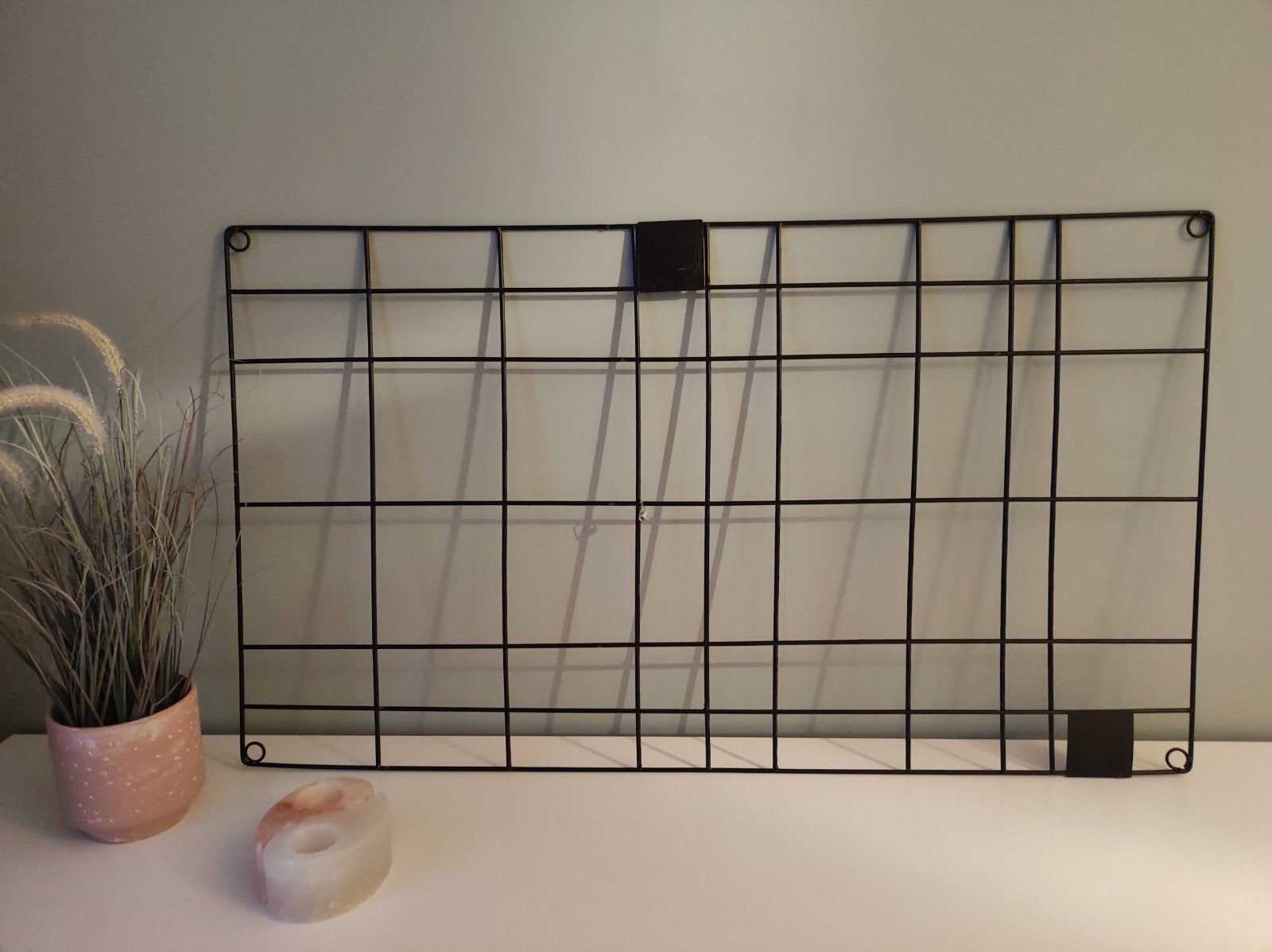 Zwart metalen memobord / wandrek/ fotorooster -  foto van vt, Ophalen, Zwart, Zo goed als nieuw, Metaal