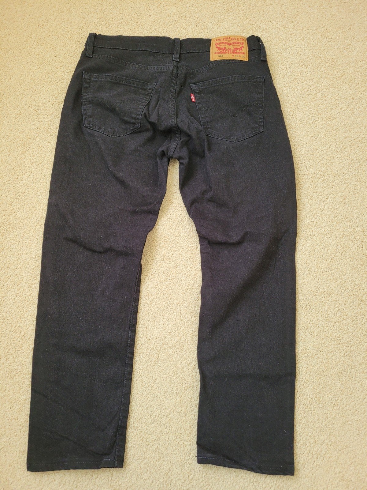 Levi's 512 Slim Taper Jeans Zwart W29 L30, Levi's, Zwart, W32 (confectie 46) of kleiner, Ophalen of Verzenden