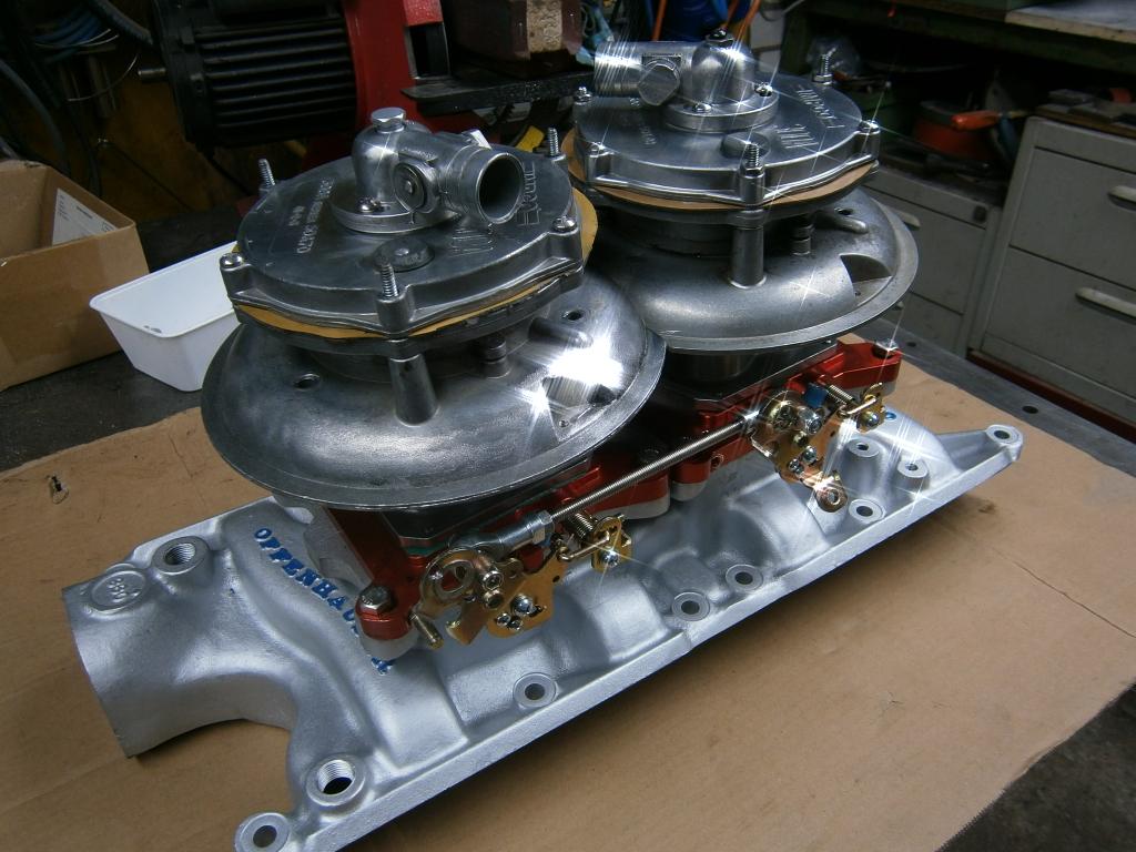 Ford 289, 302 smallblock Offenhauser dual 4V intake LPG, Auto-onderdelen, Ophalen, Nieuw, Ford