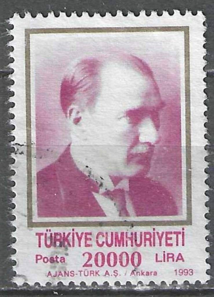Turkije 1993 - Yvert 2749 - Ataturk - 20000 l. (ST), Verzenden, Overige landen, Gestempeld