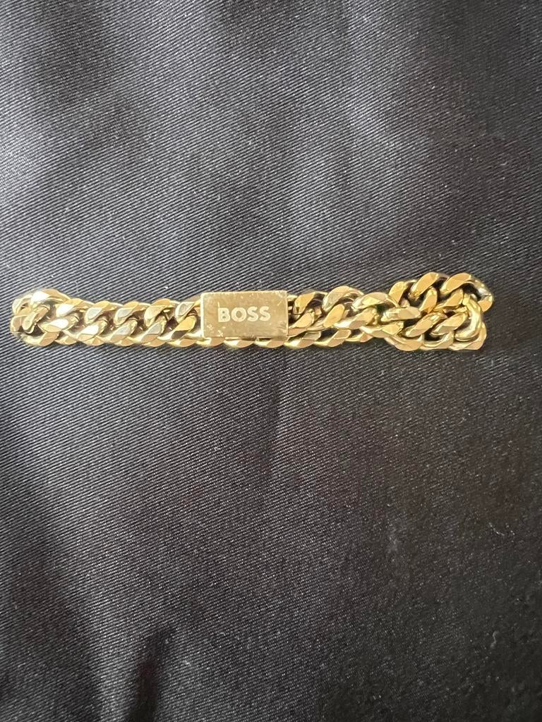 Boss armband gold plated, Ophalen, Goud