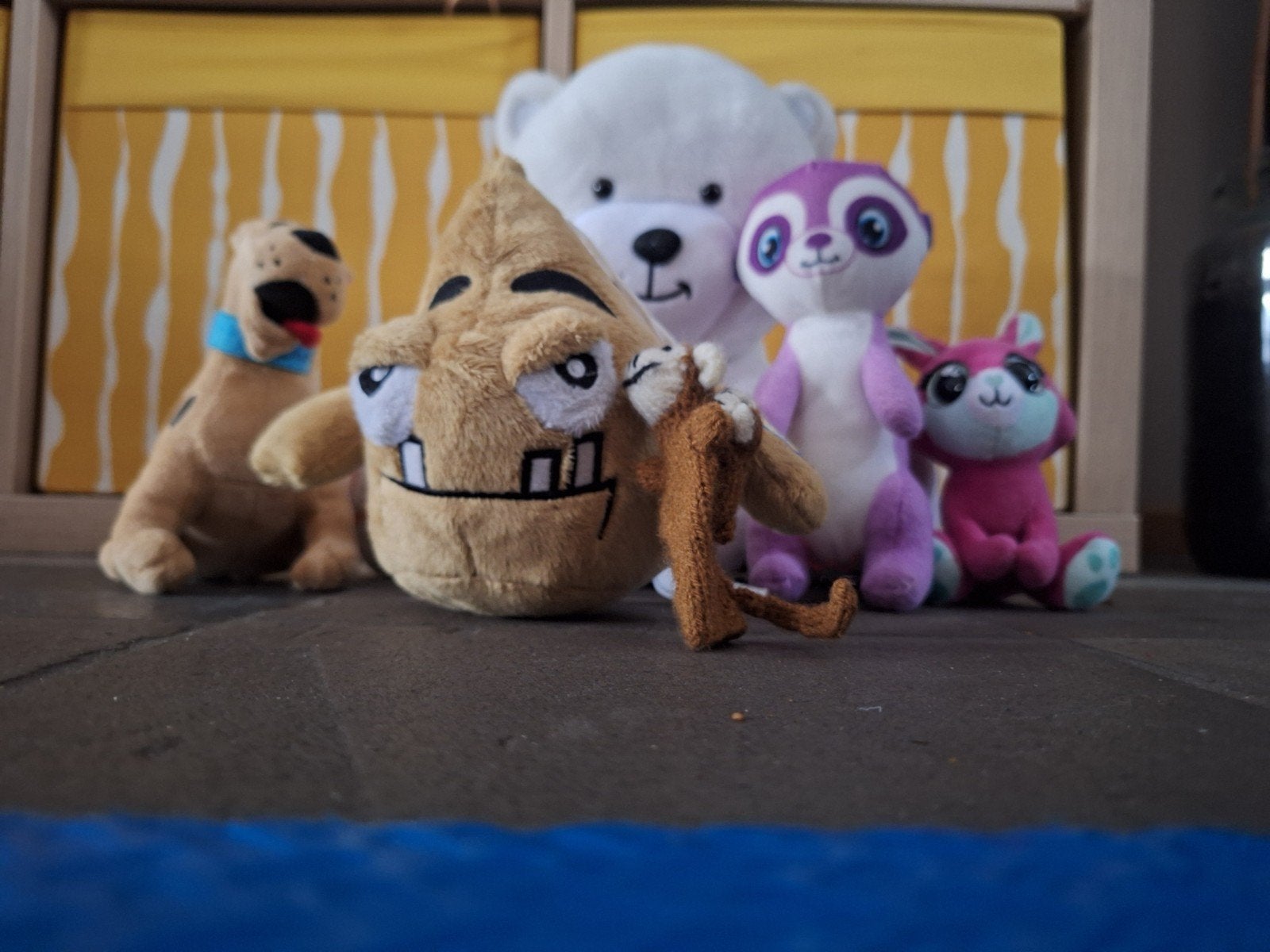 Diverse Knuffels: Scooby Doo, IJsbeer, Aap, Roze Konijn., Gebruikt, Overige merken, Overige karakters, Klein (minder dan 20 cm)