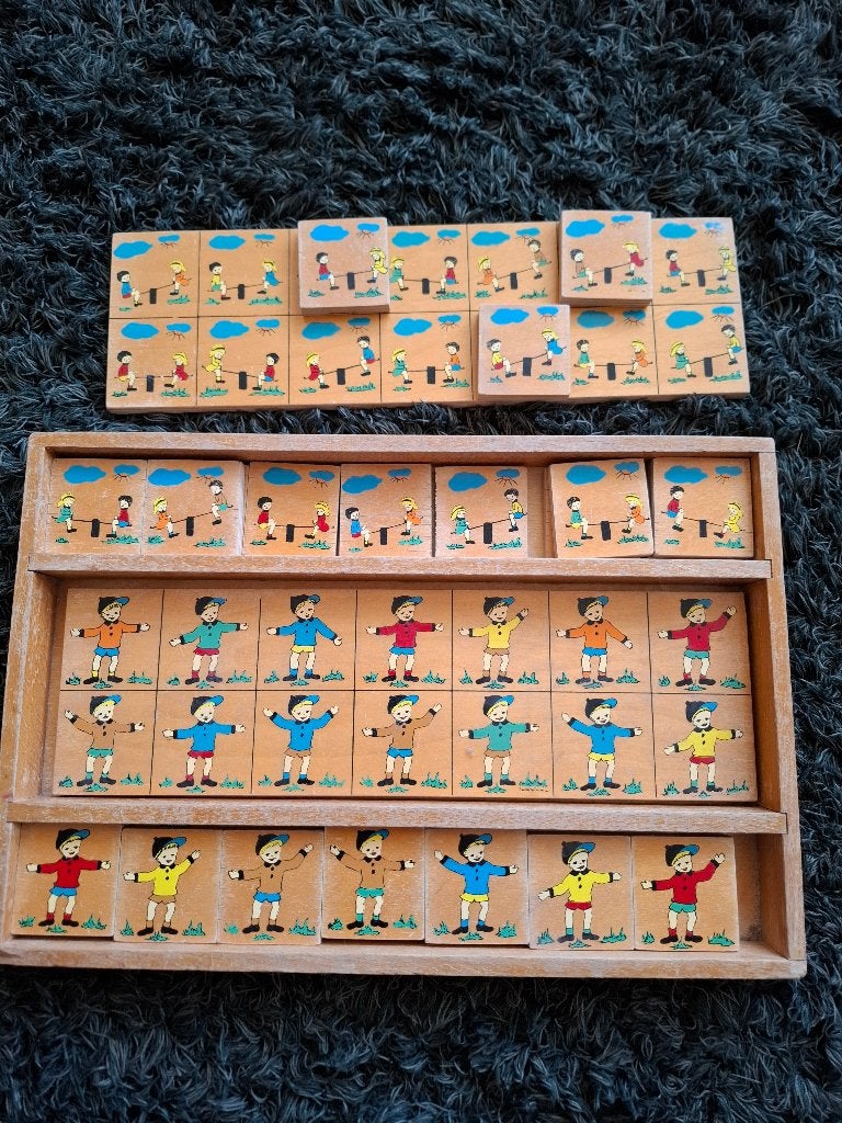 Vintage houten lotto spel Rolf, Kinderen en Baby's, Ophalen of Verzenden, Gebruikt, Puzzelen