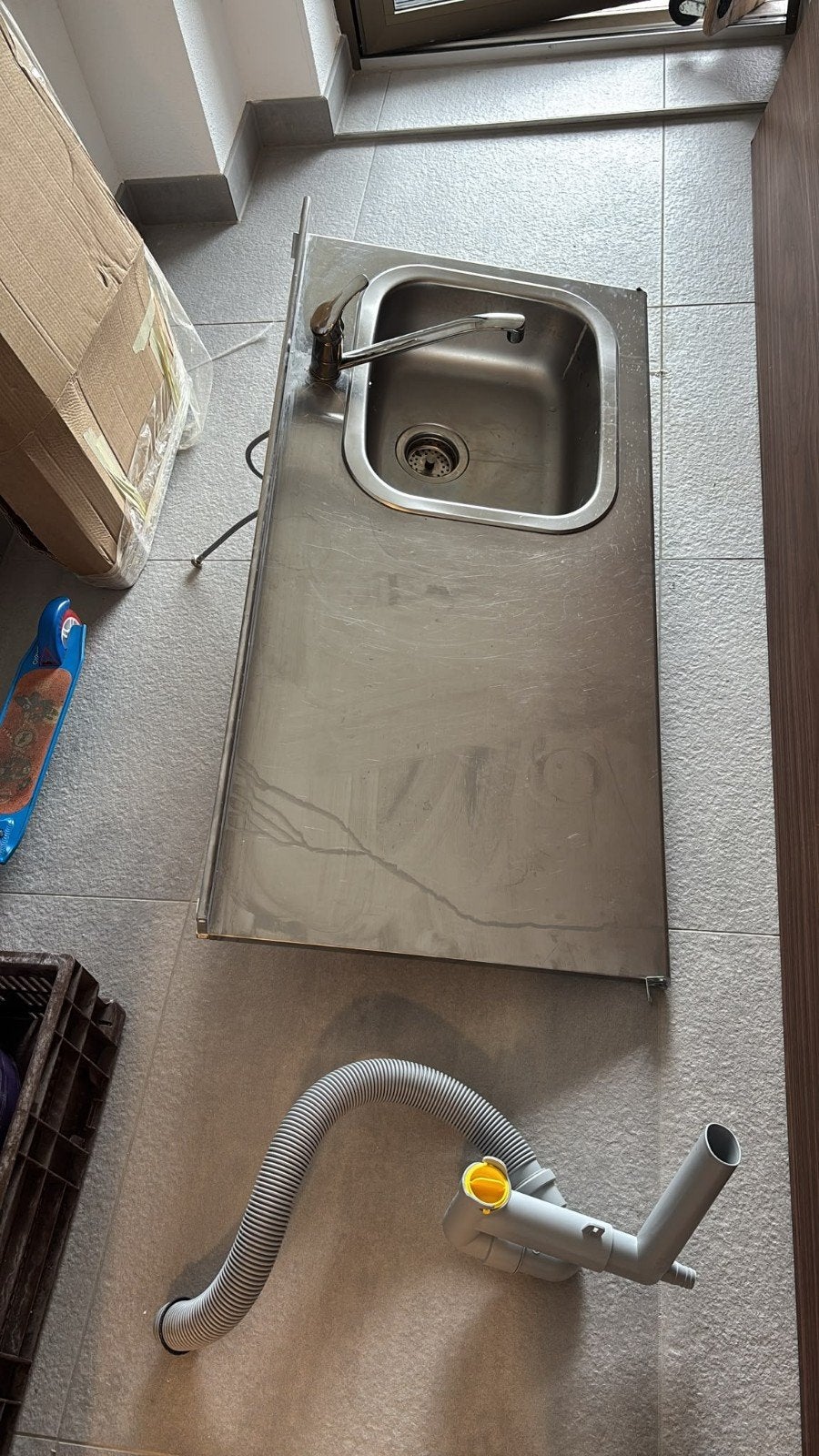 IKEA SUNNERSTA kitchenette compleet met afvoer, Wit, Enkelwandige keuken, Ophalen of Verzenden, Zo goed als nieuw