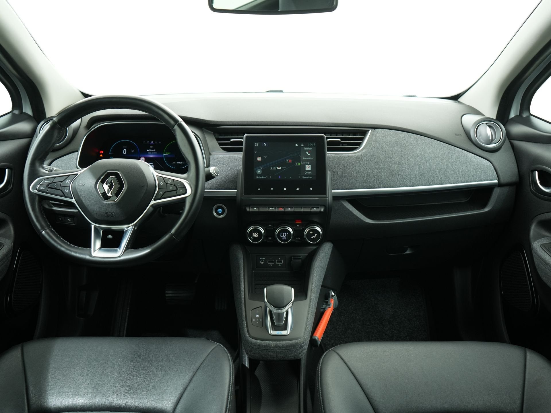 Renault ZOE R135 INTENS 52 KWH KOOPACCU CCS SOH 94,31% | War, 136 pk, Gebruikt, Zwart, Leder en Stof
