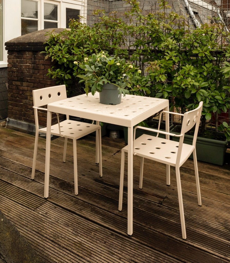 Hay Balcony tuinset wit, Tuin en Terras, Zo goed als nieuw, Rvs, Tuinset, Eettafel
