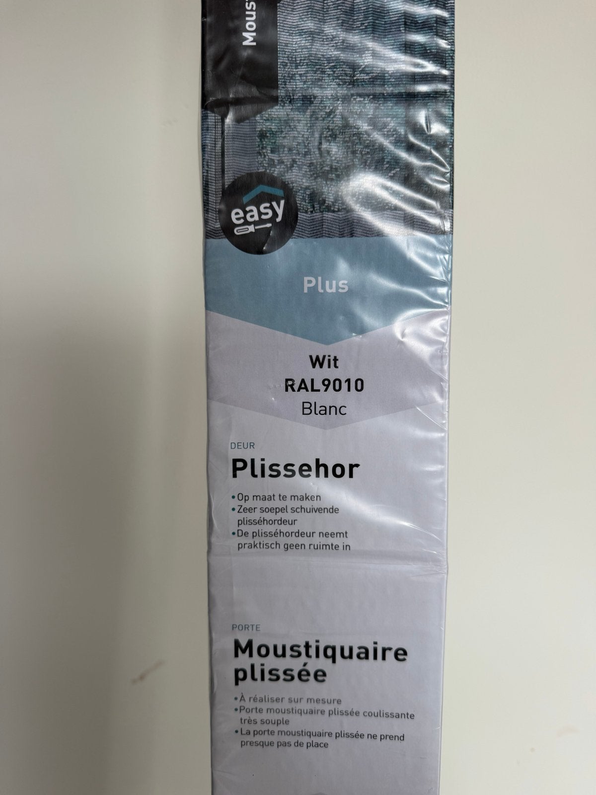 Nieuwe Livn Plisséhordeur Wit - Max 100x209 cm, Ophalen, 80 tot 100 cm, Hordeur, Nieuw
