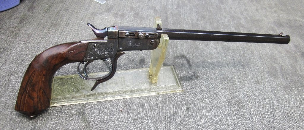 antiek pistool Burgsmuller 22SH  1865 VRIJGESTELD, Ophalen of Verzenden