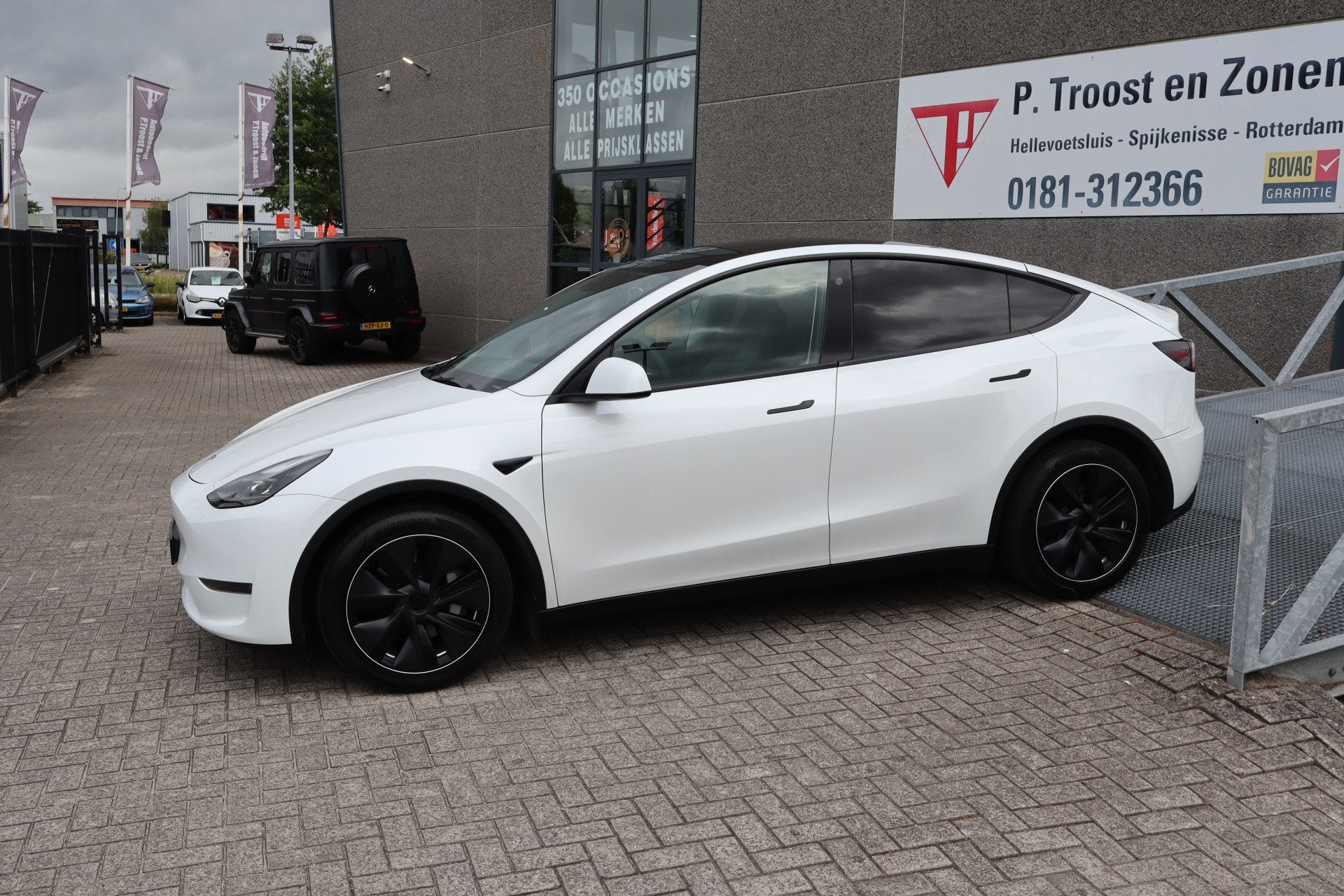 Tesla Model Y Long Range AWD 75 kWh Enhanced Autopilot 93% S, Auto's, Automaat, 12 maanden, Gebruikt, Zwart