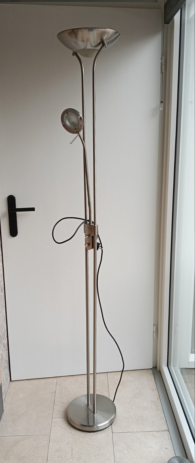 staande schemerlamp met  leeslampje, Ophalen, Gebruikt, 150 tot 200 cm