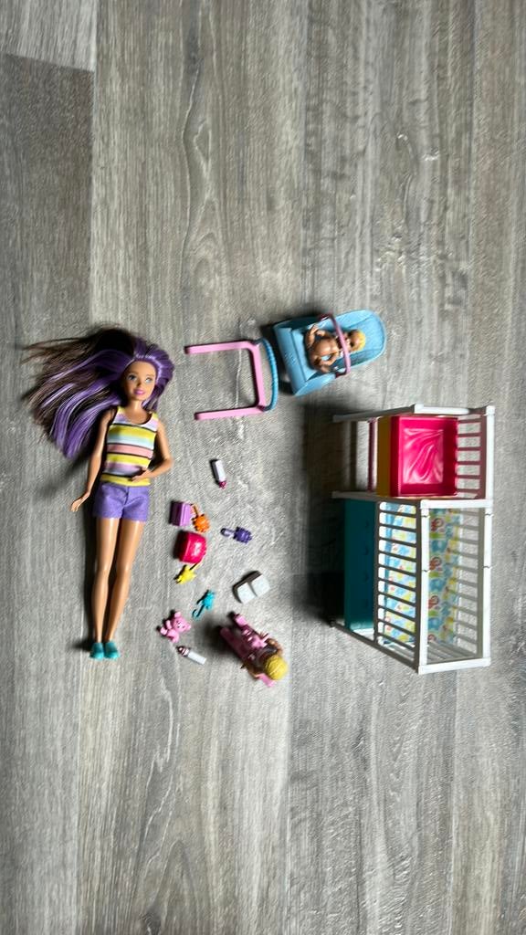 Barbie babysitters set, Ophalen, Zo goed als nieuw, Barbie