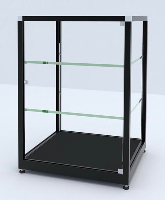 4 zwarte Siletsy vitrines - Juwelier, Huis en Inrichting, Kasten | Vitrinekasten, Ophalen, Overige materialen, Met deur(en), 50 tot 100 cm